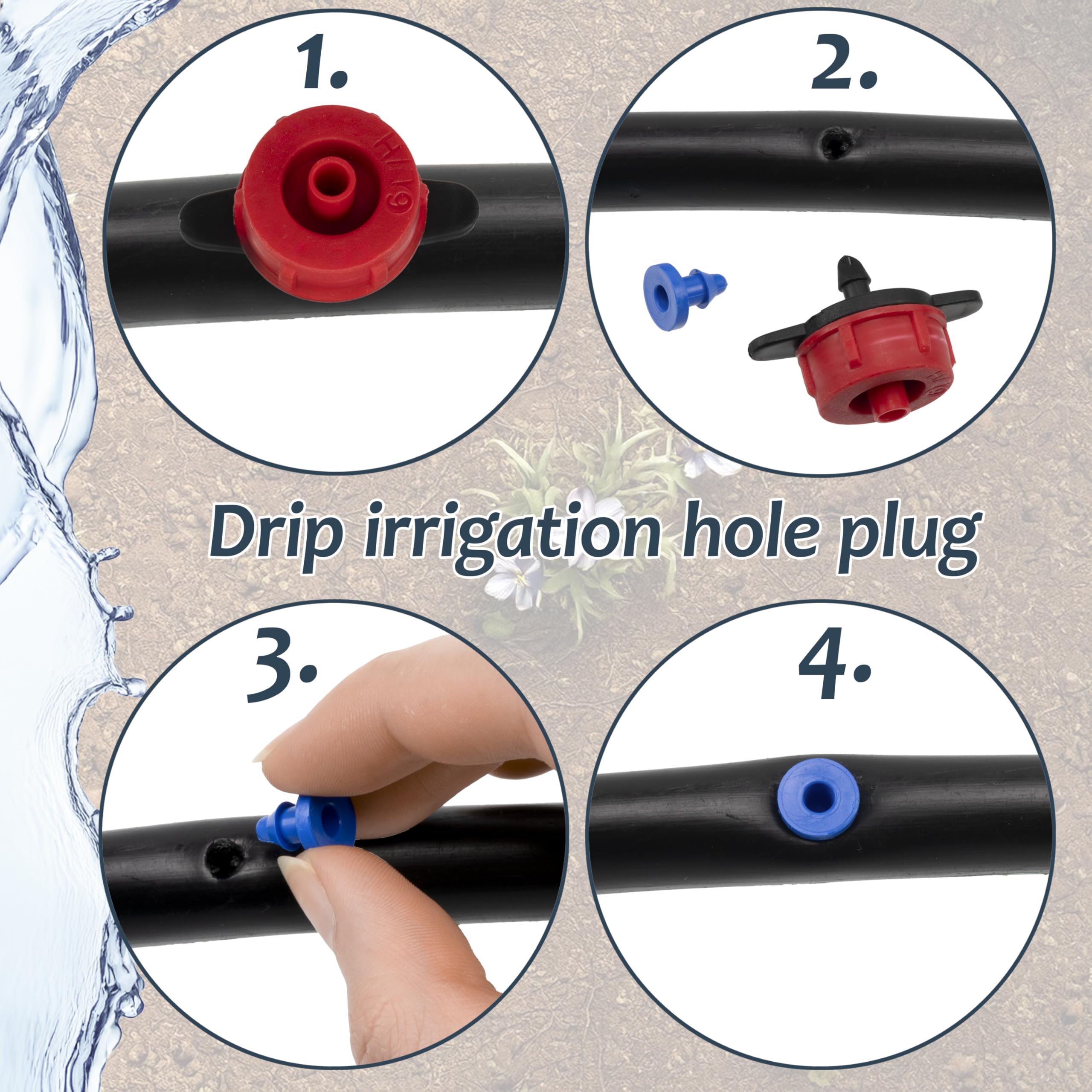 UCLEVER Tappo terminale per irrigazione a goccia 100Pezzi per 4mm/7mm Tubo di Acqua Tubo da Giardino UCLEVER Tappo terminale per irrigazione a goccia 100Pezzi per 4mm/7mm Tubo di Acqua Tubo da Giardino