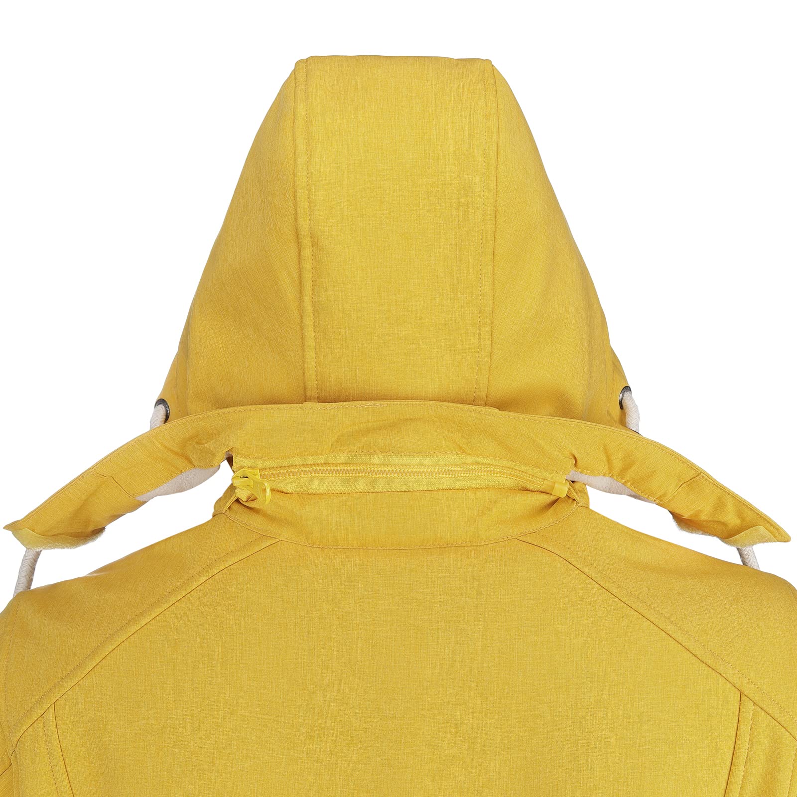 Dry Fashion Damen Softshell Mantel Sellin Meliert - Softshell-Jacke Outdoorjacke Atmungsaktiv Kapuze Wind- und Wasserabweisend in Beere Größe 36