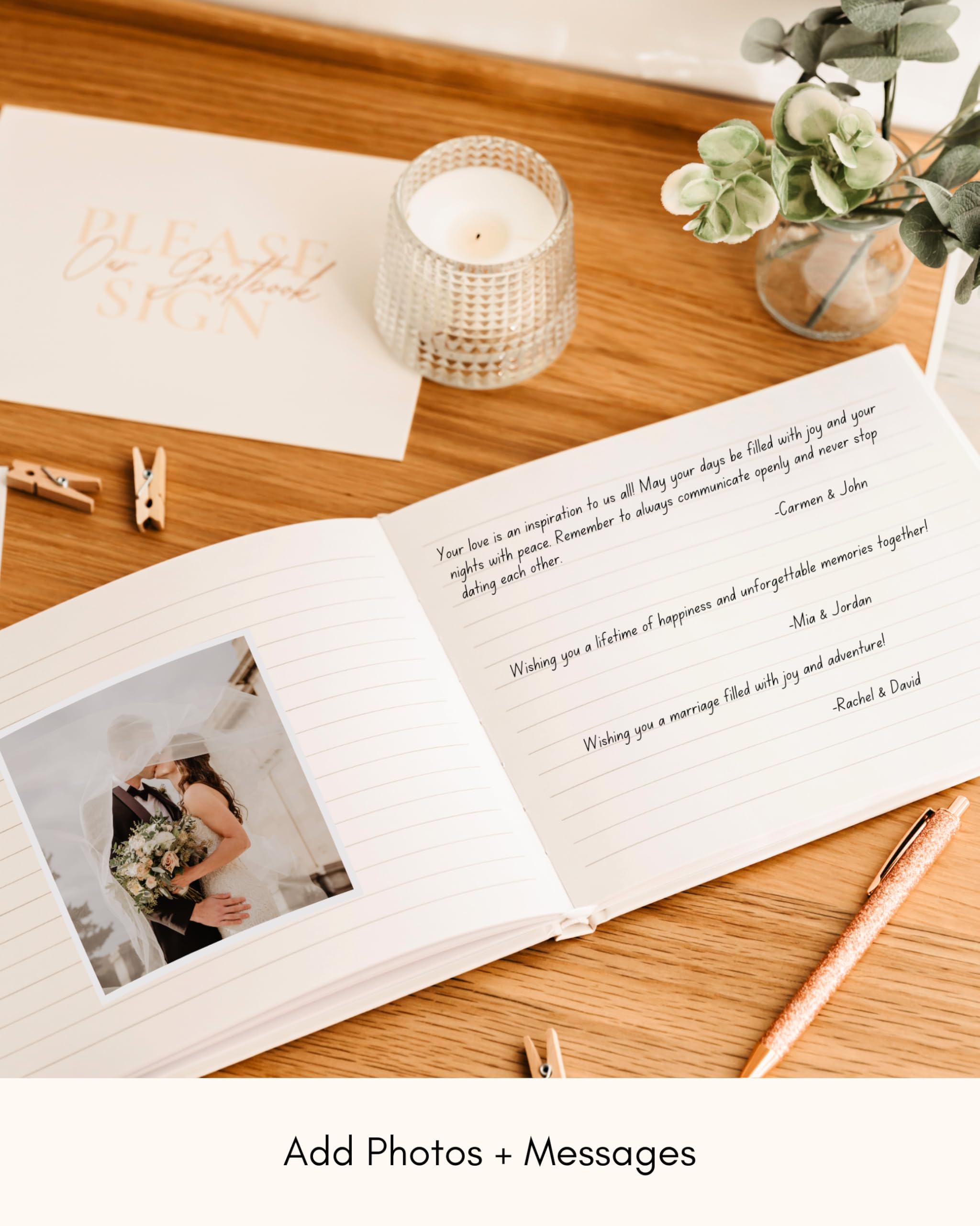 Lamare Libro degli ospiti per matrimonio – Libro degli ospiti per matrimonio – Pagina a righe