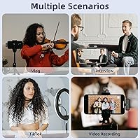 Vista 6 de Wireless USB Microphone for PC Laptop iPhone 16/15 Android Phone - Noise Canceling Lapel Lavalier Mic with 24H Charging Case for Video Recording