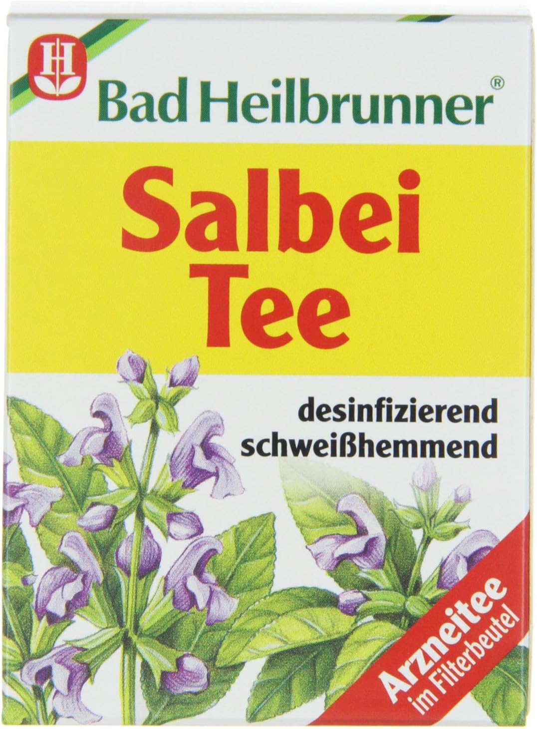 Bad Heilbrunner Salbei / sage Tea (4 Packs each 8 Teabags) - fresh from Germany