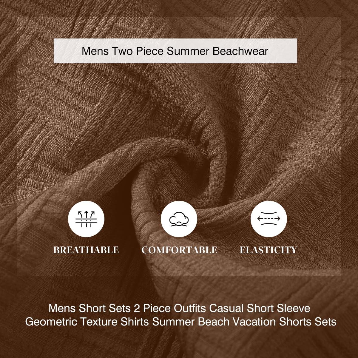 Dokotoo Men Mens 2 Piece Outfits Summer Beach Set Short Sleeve Button Down Textured Shirts and Shorts Sets Casual Resort Wear