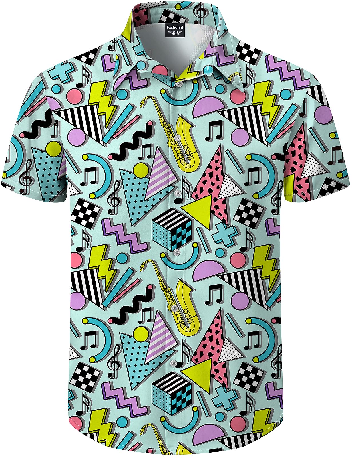 Men's Hawaiian Shirt Button Down Summer Short Sleeve Shirt