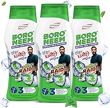 Nimson Boro Neem Cool Talc | Prickly Heat Relief Soothing & Antibacterial Talcum Powder (100 g x 3)