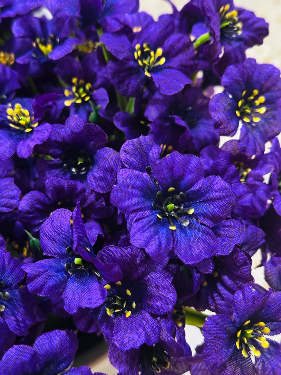 UV Resistant Artificial Flowers for Outdoor, Garden & Front Yard Decoration - Faux Silk Daisies, Fake Plants Ideal for Porch, Patio, Indoor and Home Decor, 12 Bundles (Dark Purple) - Image 6