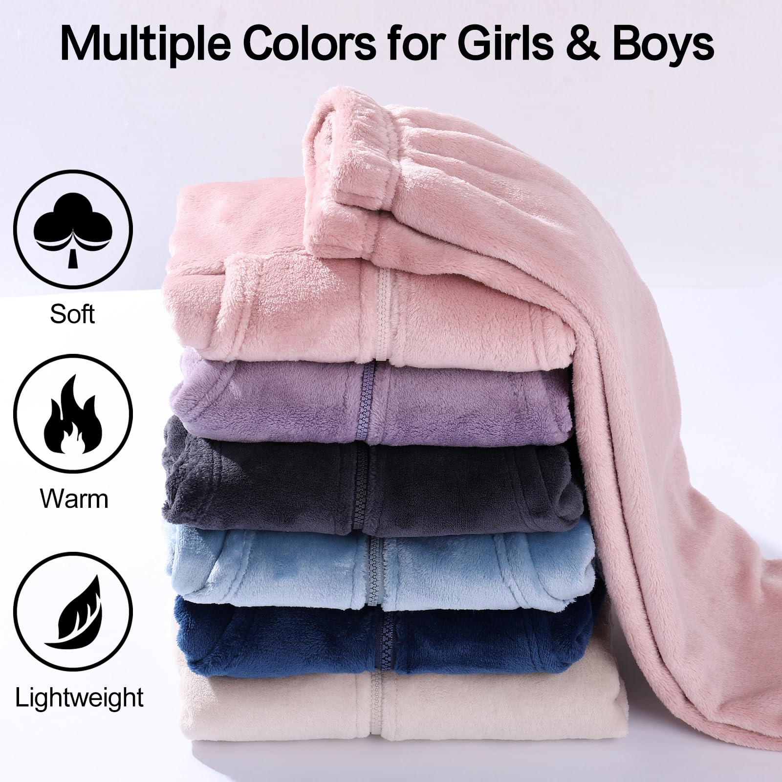 Valcatch Felpa e Pantaloni in Flanella per Ragazze e Ragazzi Set di 2 Pezzi Tuta Bambini Autunno Inverno Pantaloni Jogger Set Tuta Morbida e Calda in Pile