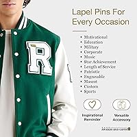 Vista 3 de Premios y regalos R Us Pin de solapa dorado de chenilla de 1 pulgada, Latón, No es una piedra preciosa