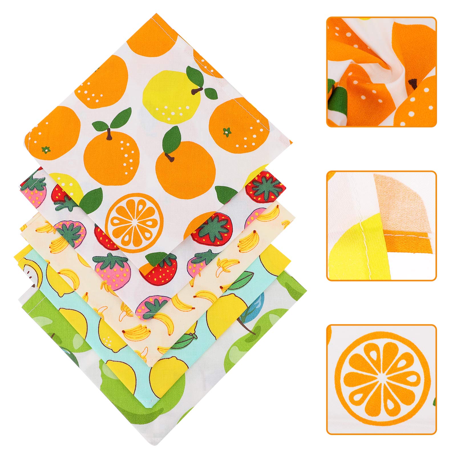 POPETPOP 15pièces Bandanas Coton pour Animaux De Compagnie De Écharpes avec Motif De Fruits Accessoires De Mode pour Chiens Et Prévention des Écoulements De Et Confort Estival