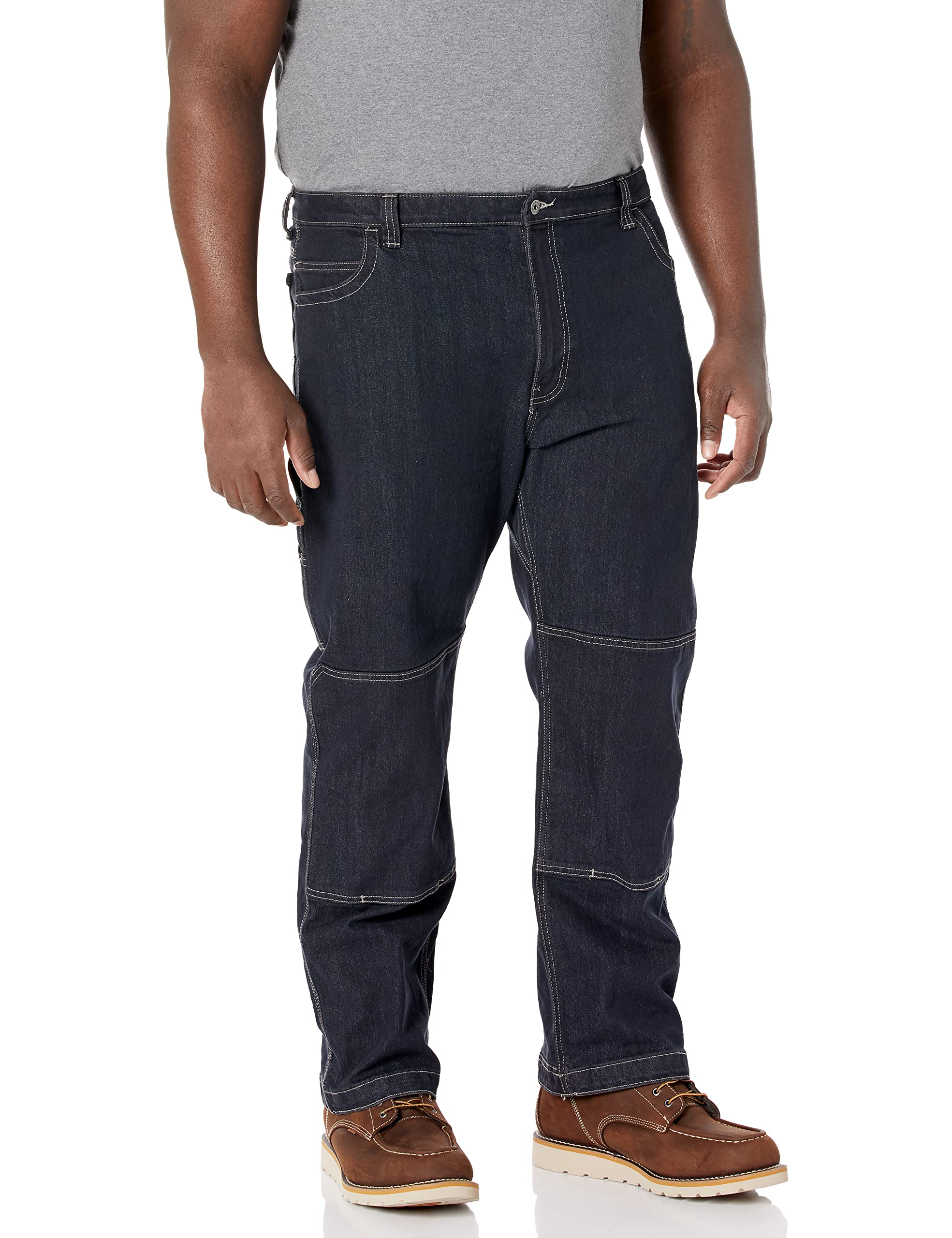 Dickies Mens Duratech Renegade Denim Jeans Work Utility Pants, Gray, 32-36 US