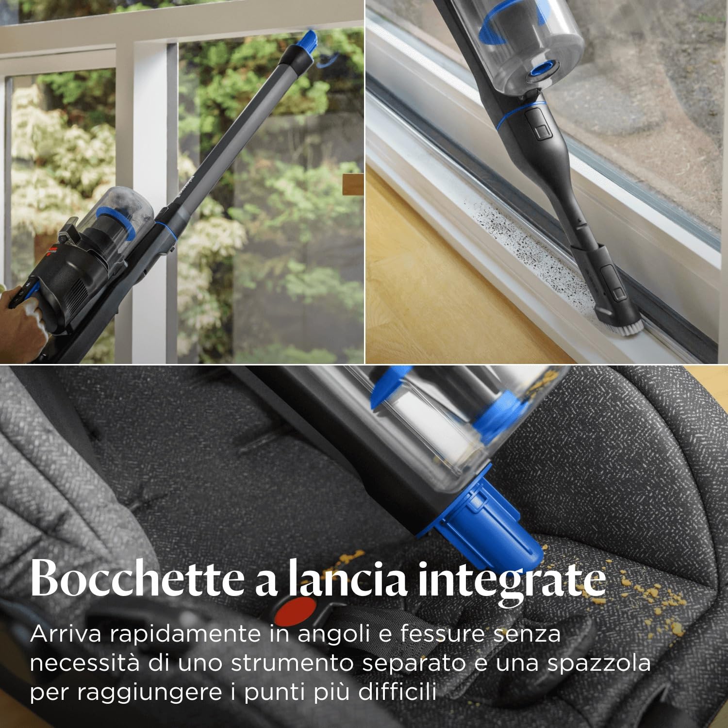 Bissell PowerClean FurGuard, Aspirapolvere Senza Fili, Motore da 280W, Spazzola a rullo Autopulente, Faretti FurFinder, Scopa Elettrica, Autoportante, Filtro HEPA, 2500 mAh Batteria Rimovibile, 4091N