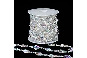 YoungJewel 33 Feet Rolls of Crystal Bead Strands: Enhance Your Décor with Sparkling Elegance