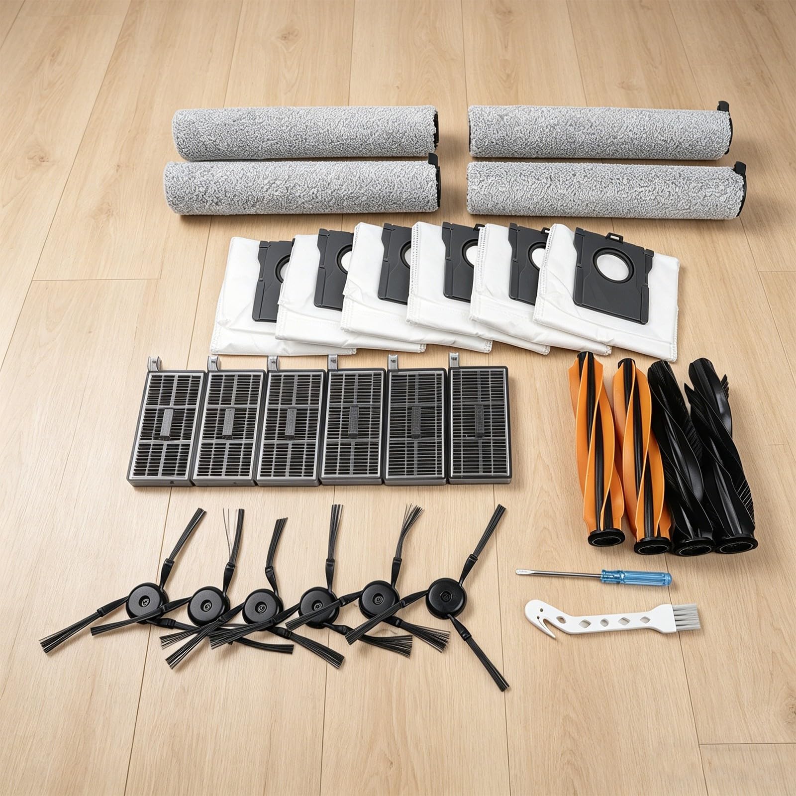 Kit d'accessoires de rechange 28 pièces pour aspirateur robot avec filtres et brosses de nettoyage