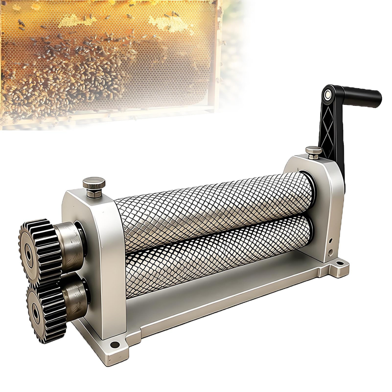 EpyGnom Manual Beeswax Comb Foundation Roller Mill, 280mm Bee Wax Rollers Stamper Printing Machine, Hand Press Bee Foundation Machine for Beekeeping Hive 5.4mm