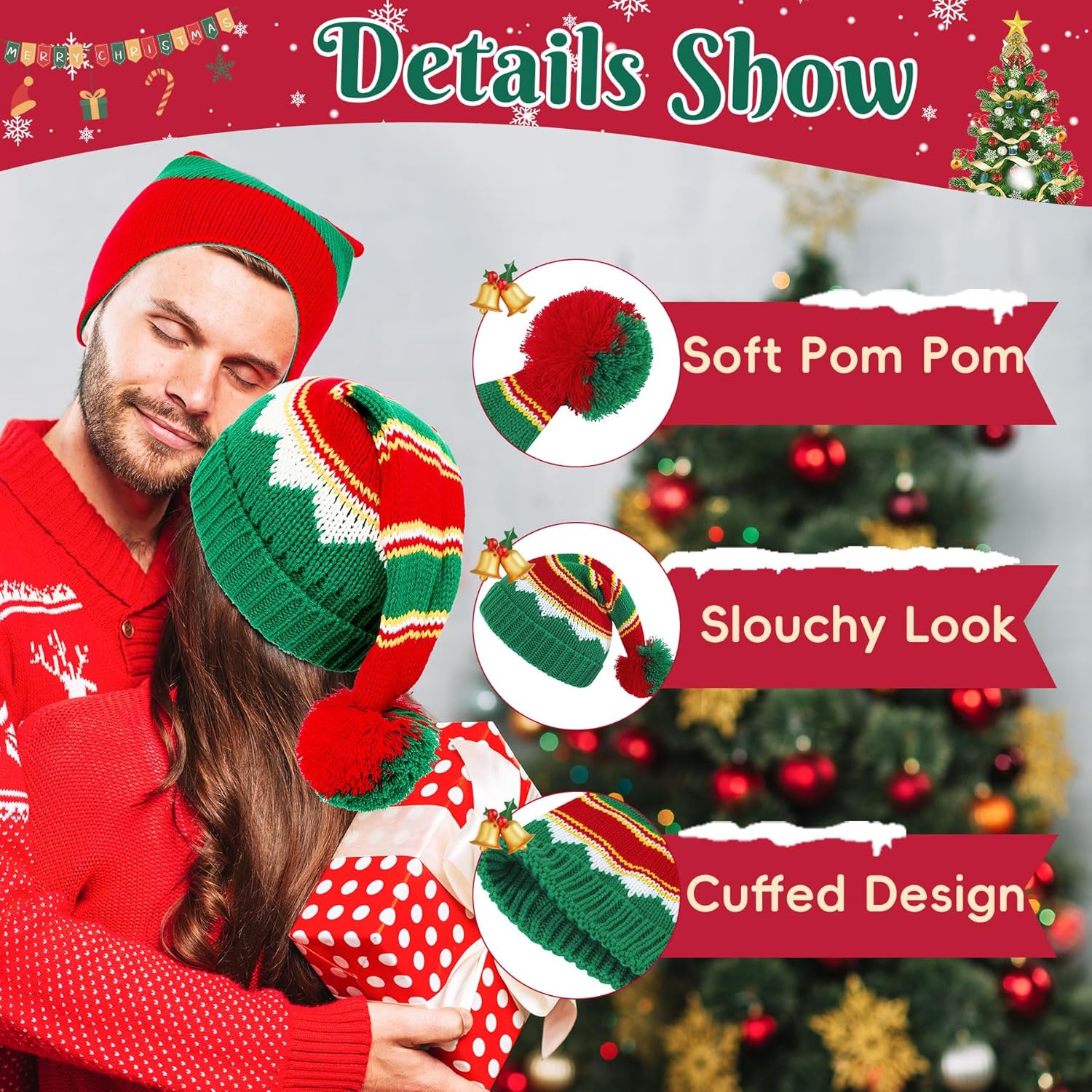 Zando Christmas Hats: Santa, Adult, Funny Beanie & Party Accessories - Image 2