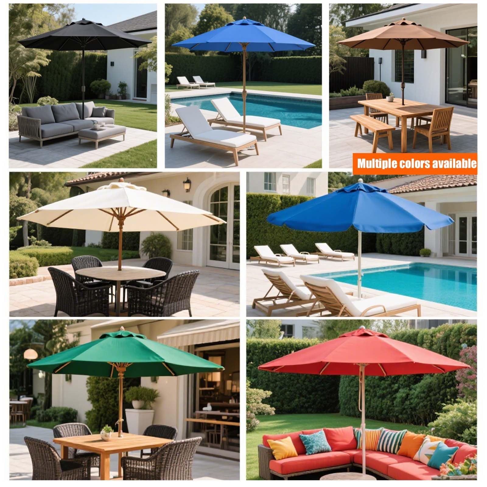 Zapasowy baldachim na parasol targowy / 3,5 m gruba tkanina poliestrowa ochrona przed promieniowaniem UV pokrowiec na parasol ogrodowy łatwy w instalacji odporny na warunki atmosferyczne na zewnątrz e
