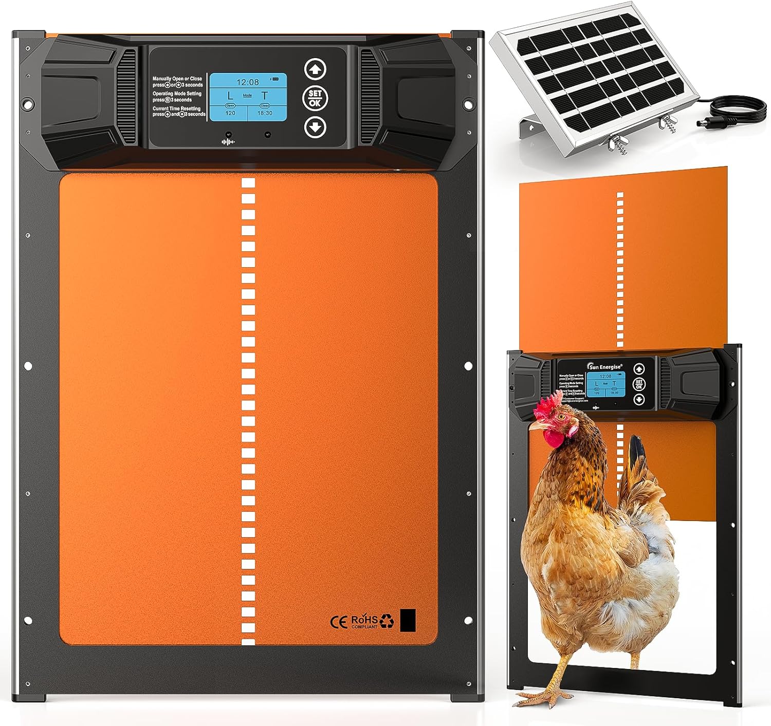 SUNER POWER Automatic Solar Power Chicken Coop Door Opener