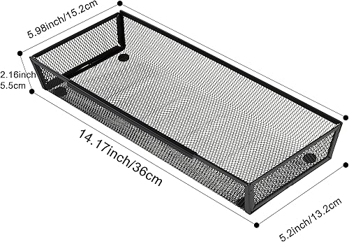 Miniatura 8 de ihomecooker Paquete de 6 organizadores de cajones de plástico transparente, bandeja organizadora de cubiertos, utensilios de cocina, organizadores