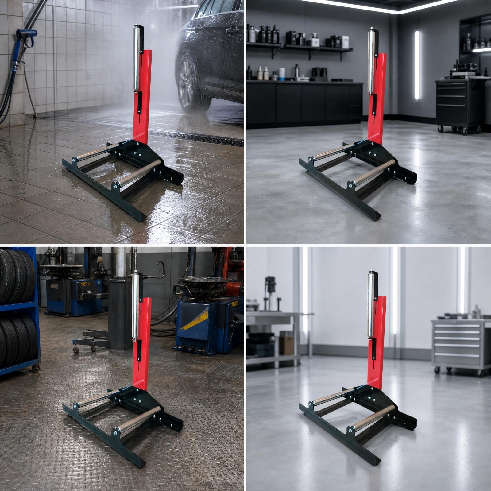 Limpieza Ruedas y Neumáticos Acero Resisn Limpieza Llantas Que Ahorra Espacio Herramienta Taller para Talleres