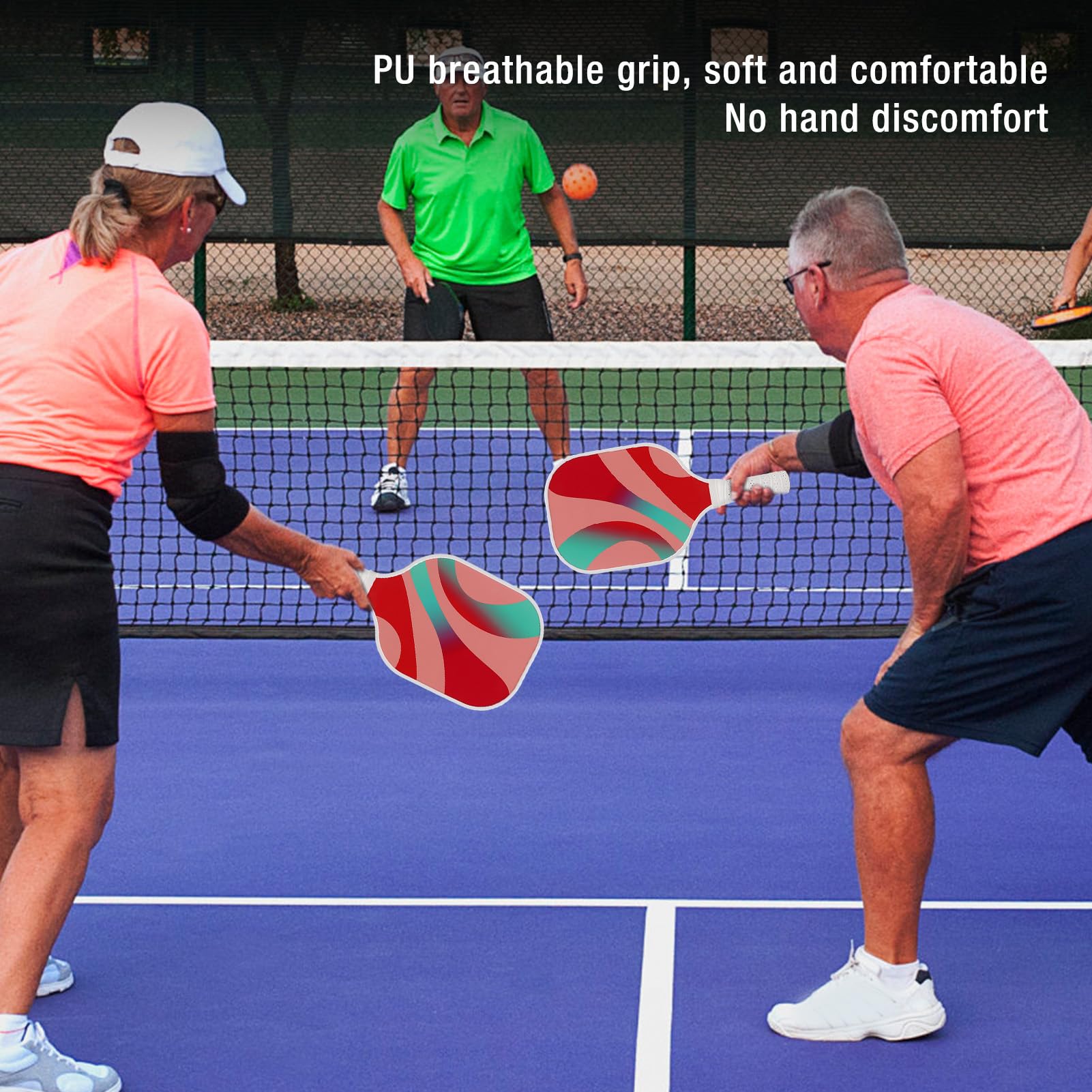 CHICIRIS Pickleball Rackets Set Lightweight Durable Fiberglass Rackets