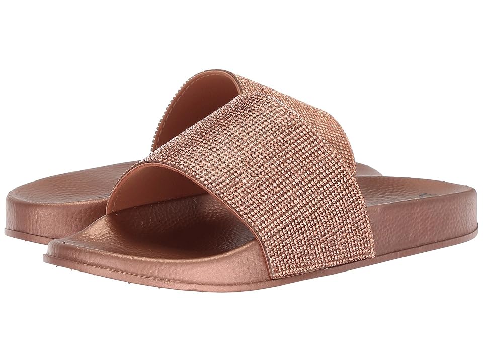 

Dirty Laundry Fargo Pool Slide (Rose Gold Sparkle) Women's Sandals, Coral