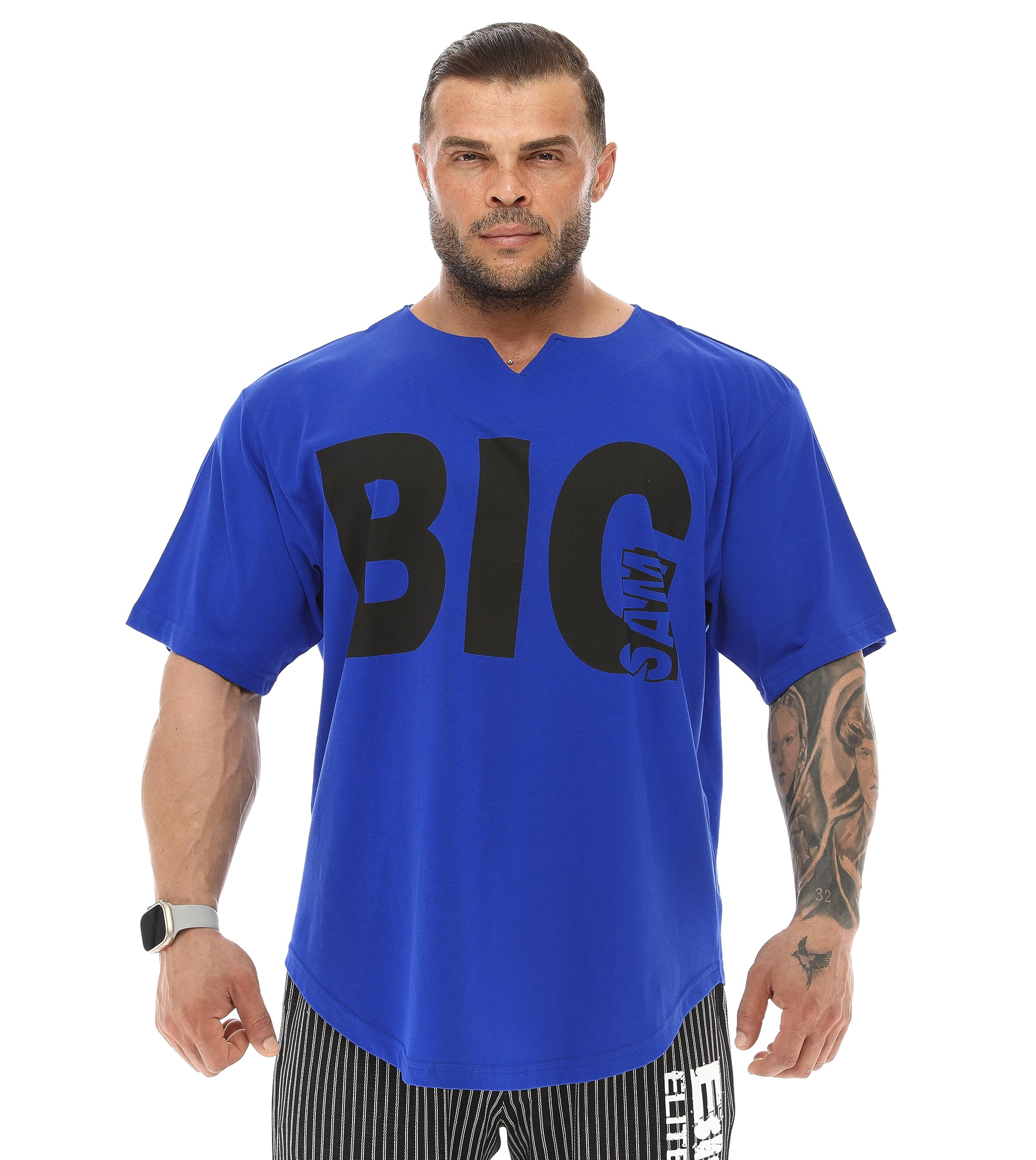 T-shirt de gym homme surdimensionné coton léger musculation fitness - 8
