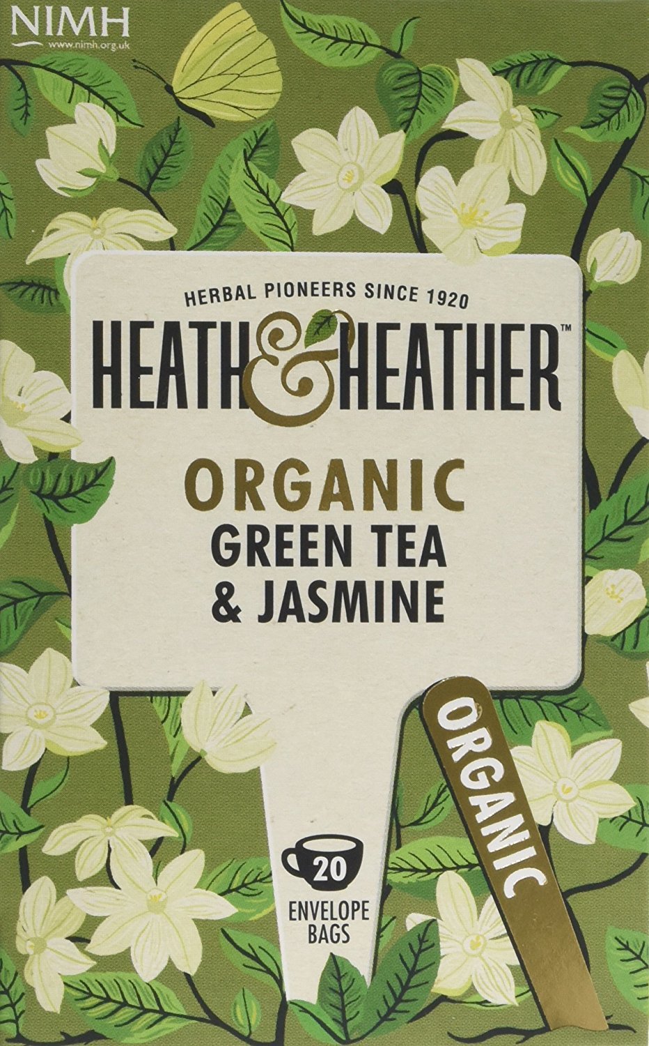 Heath & Heather Organiczna zielona herbata i herbata jaśminowa (opakowanie 6 sztuk, łącznie 120 szt.)