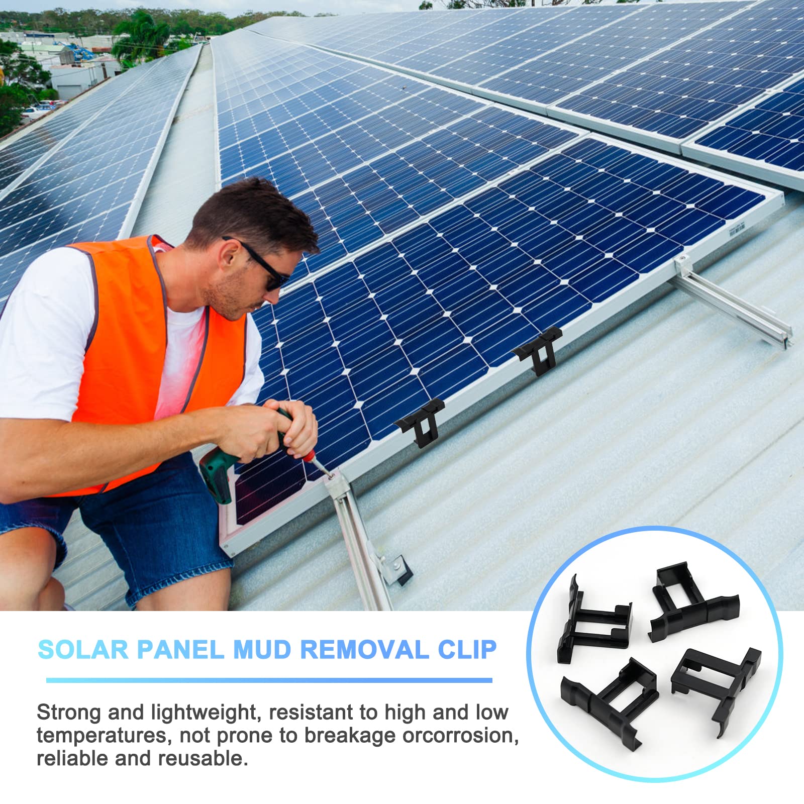 Clip Drenaggio Acqua Per Pannelli Solari - 20 Pezzi Per Pulizia E Manutenzione | Compatibile Con Telai 35mm - Foto 7