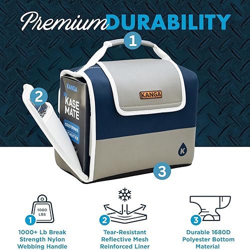 Vista 39 de Kanga Kanga Kase Mate - Bolsa térmica aislada - Bolsa térmica suave - Enfriador de bebidas para latas de cerveza y seltzer - Aislamiento y Woody