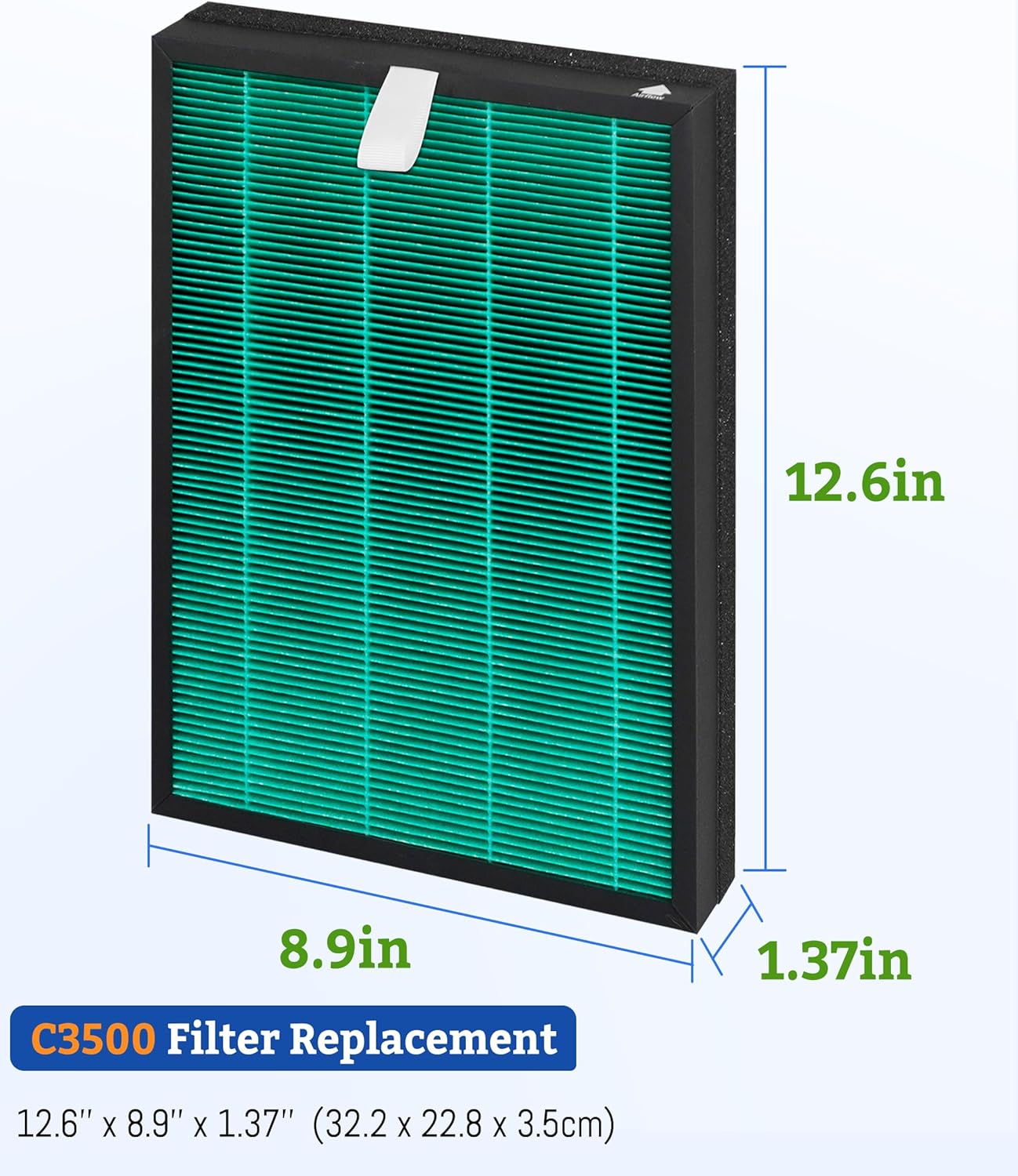 2 Counts Breshair C3500 Replacement Filters Compatible with LUFTRUM C3500 Air Purifier, 3-in-1 Filtration with Activated Carbon - Image 9