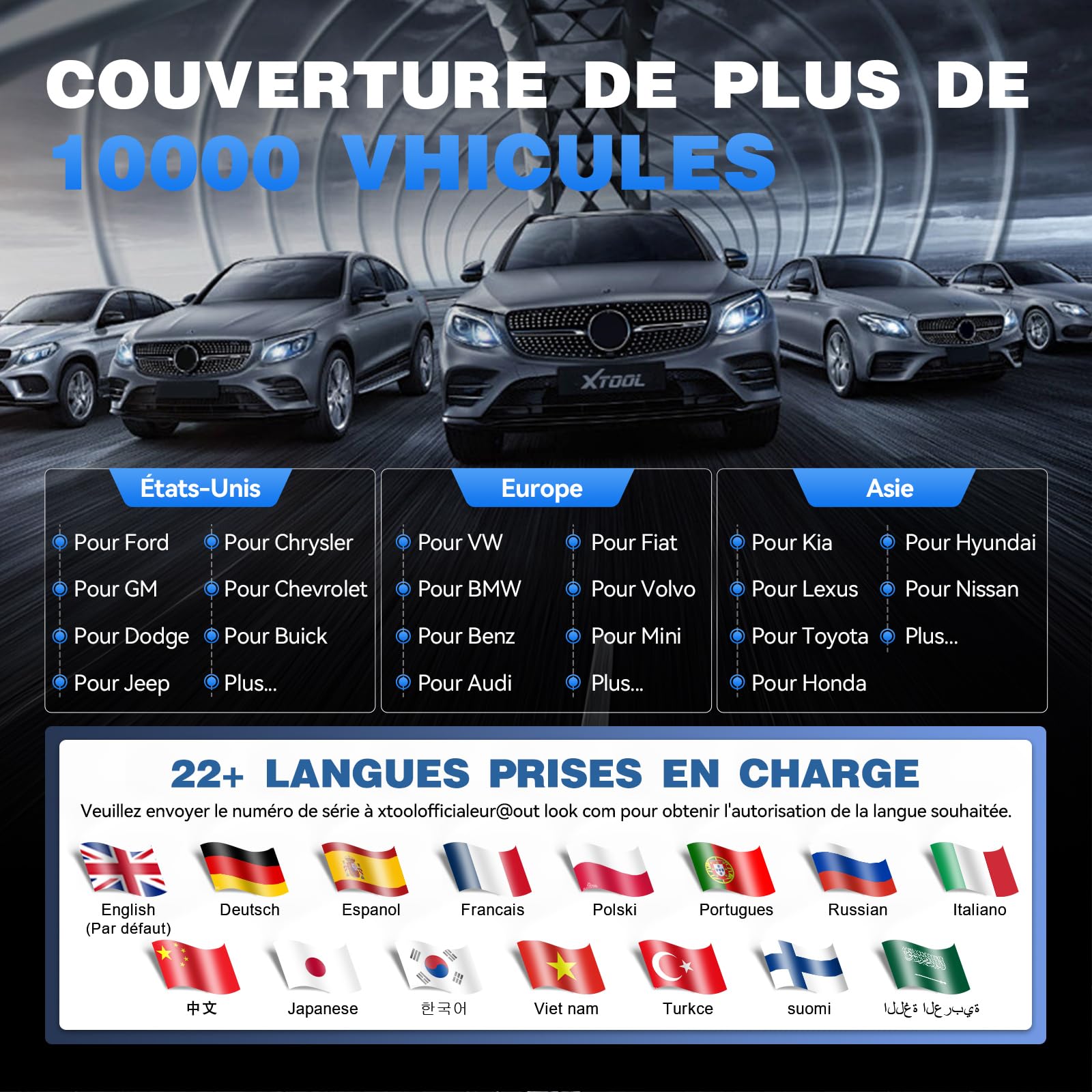XTOOL A30D OBD2 Valise Diagnostic Auto BT, 2026 Lecteur OBD2 Voiture Français, 19+ Réinitialisations, Test Actif, Diagnostic Tous Systèmes, Can FD, Mises à Jour à Vie, Anglais par Défaut