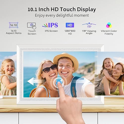 Miniatura 31 de Uhale - Marco de fotos digital de 32 GB de almacenamiento de 10.1 pulgadas, WiFi, marcos de fotos electrónicos, ranura para tarjeta SD, pantalla