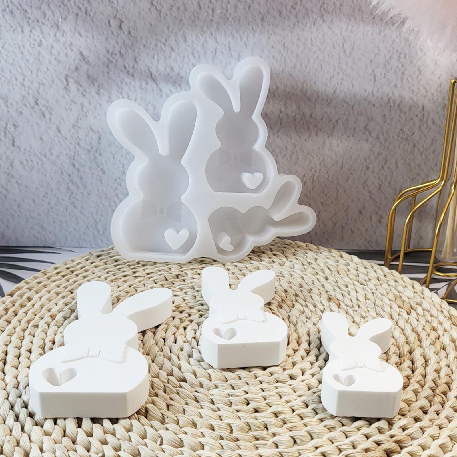 TIANYI-Lot De 7 Moules En Silicone En Forme De Lapin De Pâques