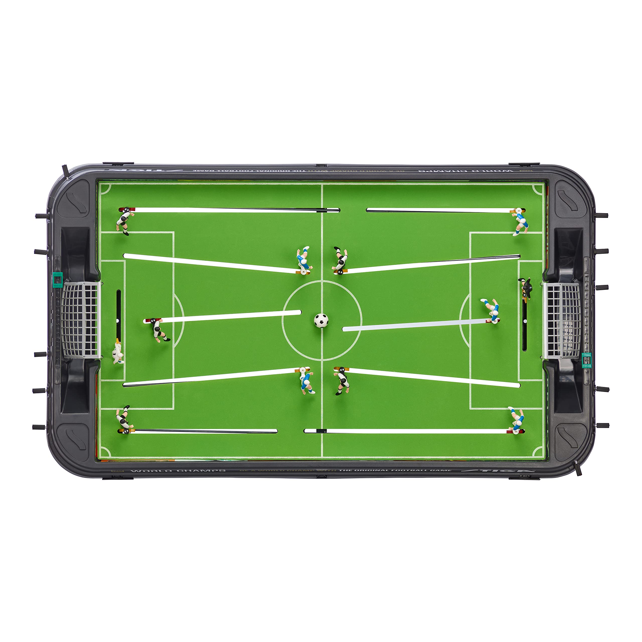 STIGA World Champs Fussball Klassischer Tischkicker Retro Vintage - für 2 Spieler, Schwarz/Grün