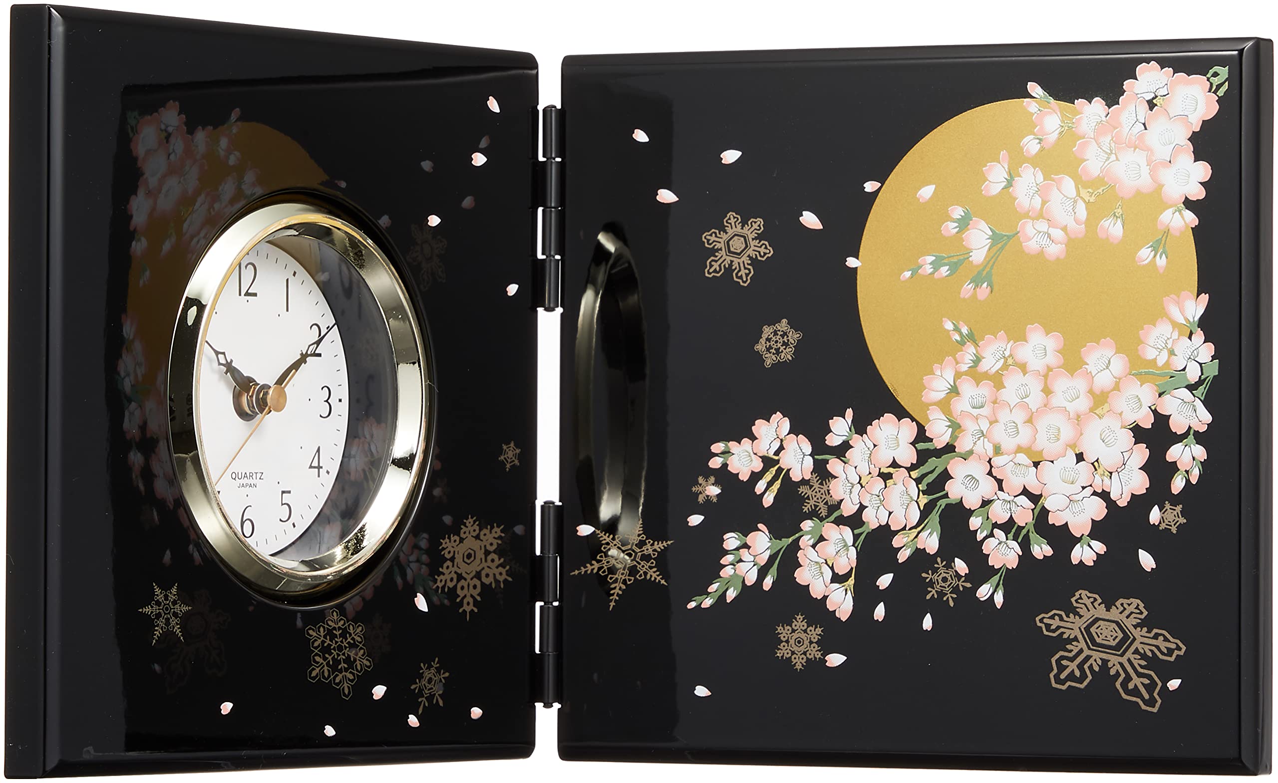 置物 Thanka Nakatani Brothers Shokai Yamanaka Lacquerware Folding Clock (Small