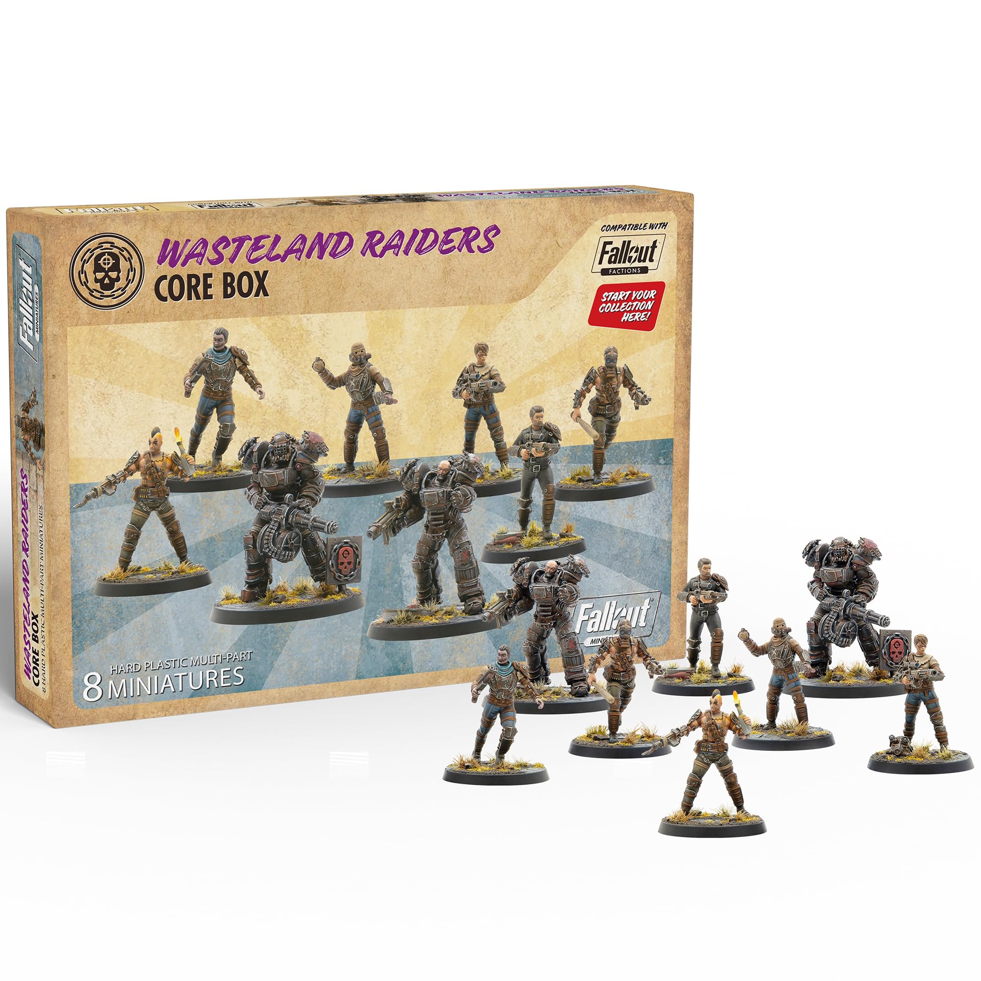 Modiphius, Fallout: Miniatures - Wasteland Raiders Core Box (Plastic)