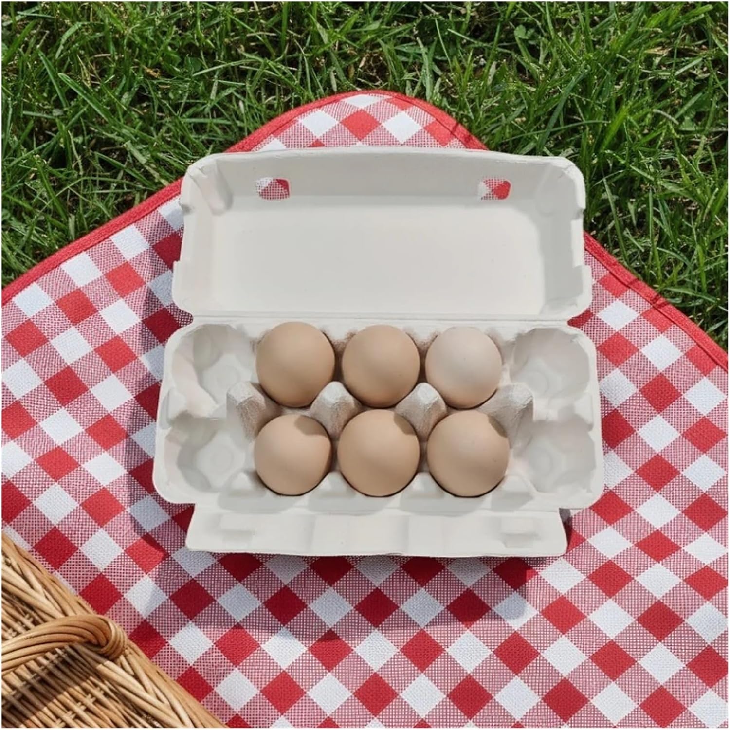 10pcs Egg Packaging Box Disposable Egg Tray Fully Biodegradable Paper Packaging Shockproof Household Paper Tray Transportation
