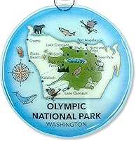 Vista 1 de Ruth's Ethical Goods Adorno para árbol de Navidad del Parque Nacional Olímpico - Atrapasuz de luz