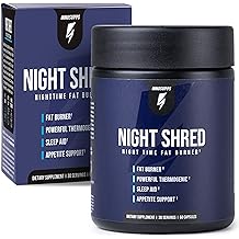 InnoSupps Night Shred - Night Time Fat Burner, Weight Loss, and Natural Sleep Support Ashwagandha, 5-HTP, CLA, Melatonin Appetite Suppressant Fat Burning 60 Vegetarian Capsule / 30 Day Supply