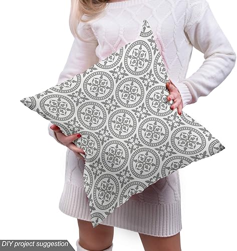 Miniatura 5 de Ambesonne - Tela asiática por yarda con diseño de arquitectura japonesa, torres, palacios, casas, siluetas y dragones. Tela decorativa para