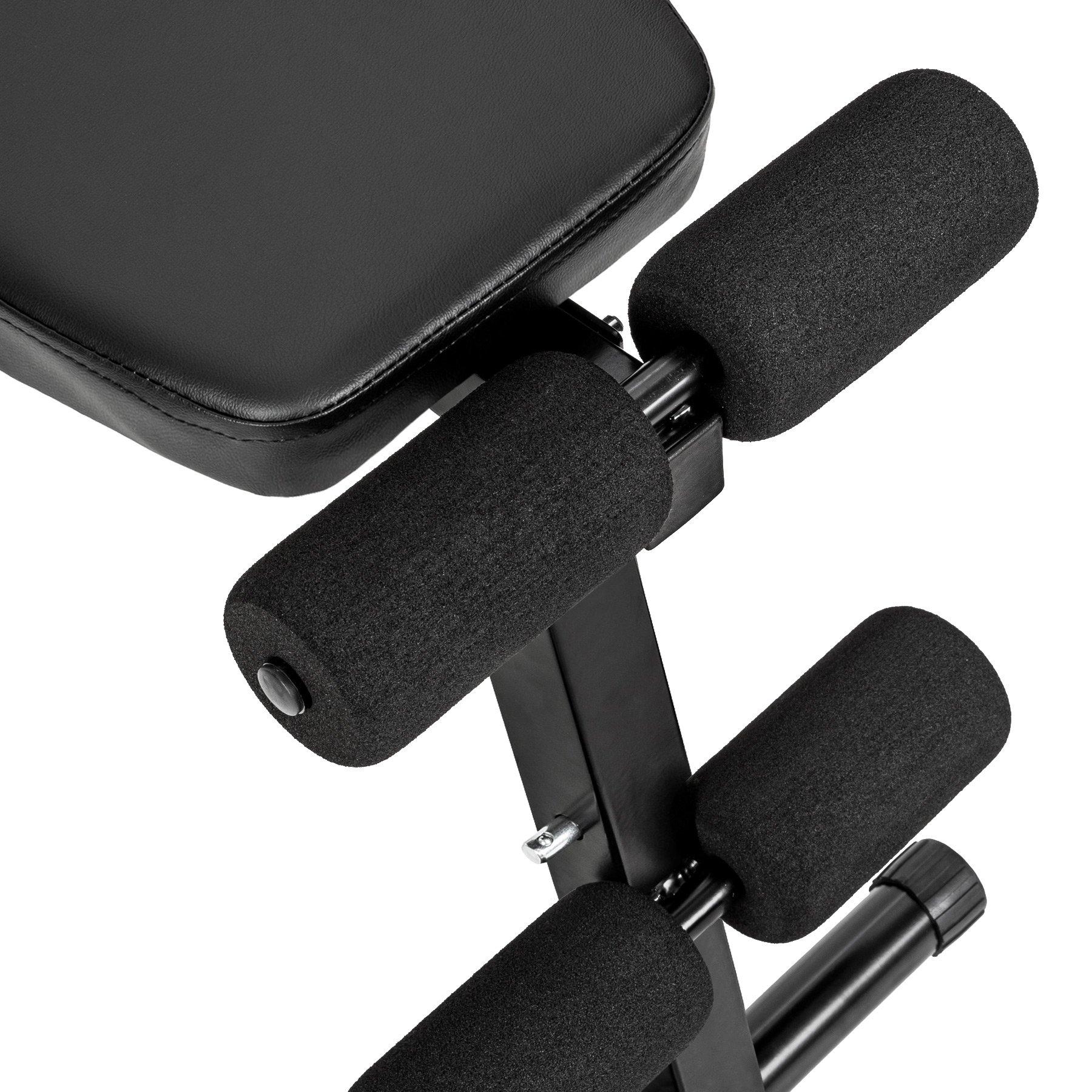 tectake® Banc de Musculation pliable 125 x 34 x 129 cm, Dossier réglable sur 5 positions, Banc abdominaux, bras & épaules, Appareil musculation Haltérophilie, Sport Maison, Fitness, Rembourrage épais