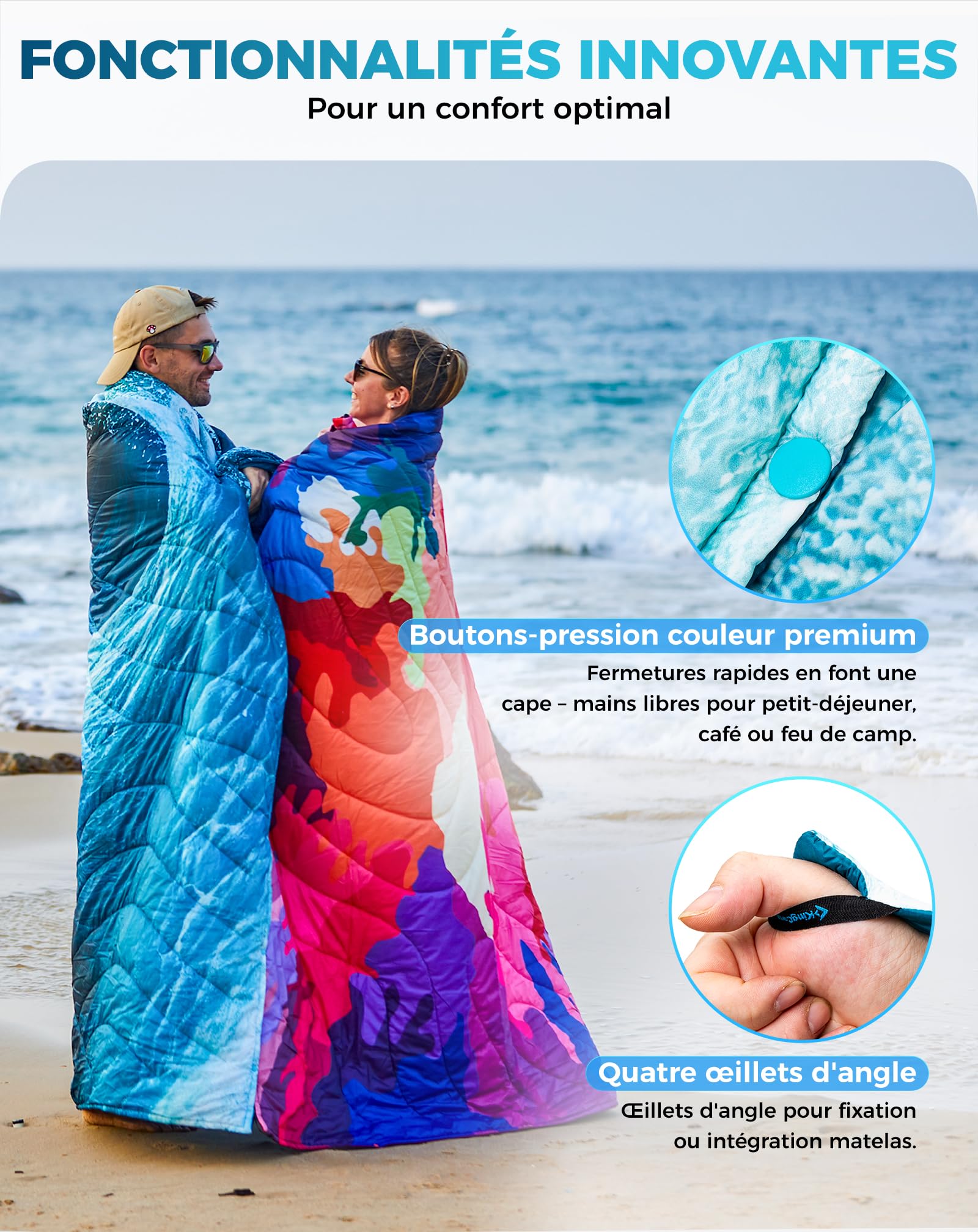 KingCamp Couverture de Camping Pliable Multifonctionnelle Ultra Légère KingCamp Couverture de Camping Pliable Multifonctionnelle Ultra Légère