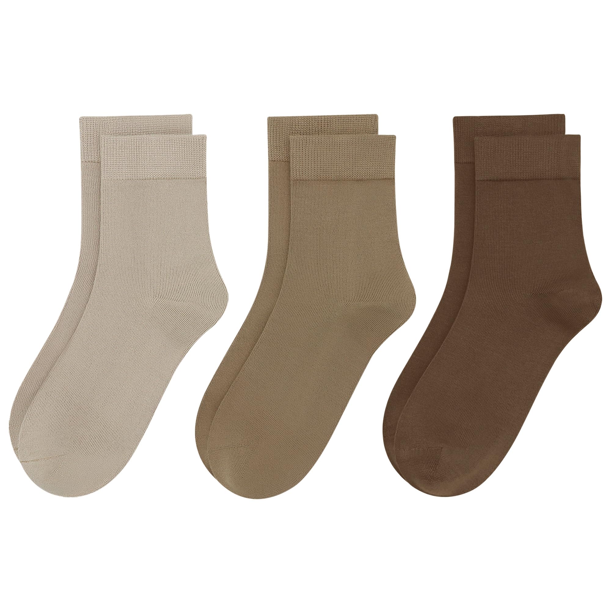 Womens Viscose Bamboo Crew Socks Thin Casual Ultra Soft Colorful Above Ankle Socks Breathable Comfortable 3/6 Pairs