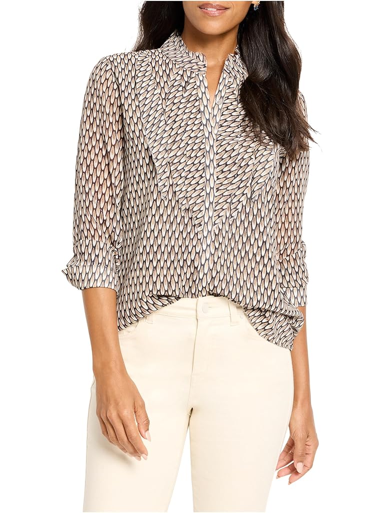 Multi NIC+ZOE Abstract Dot Falling Chiffon Top