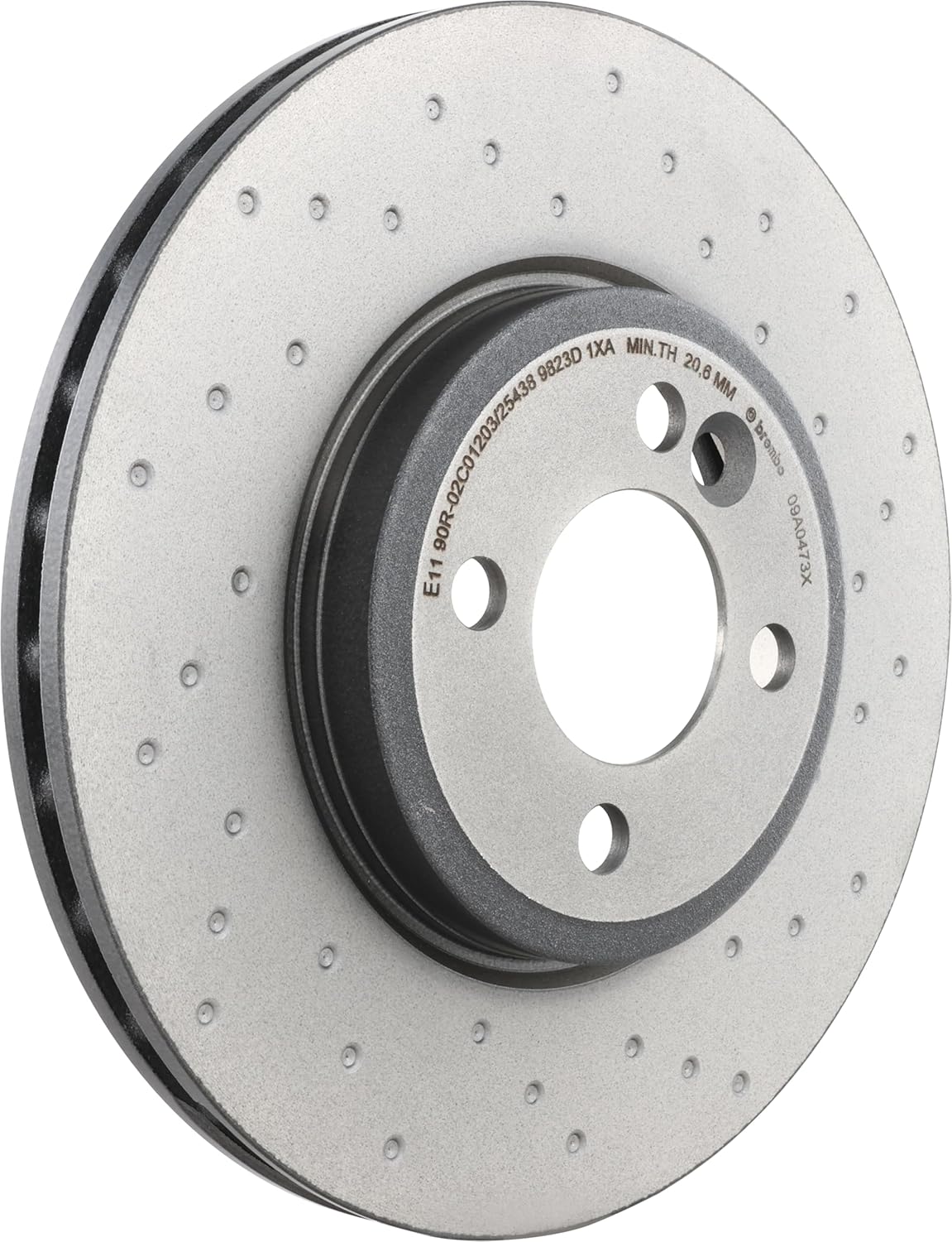 Brembo 09.A047.3X Xtra UV Coated Pillar Vented drilled Front Brake Rotor MINI OE# 34116858652