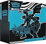 Pokémon-Sammelkartenspiel: Top-Trainer-Box Karmesin & Purpur – Schwarze Blitze: Zekrom (1 Vollbild-Promokarte mit Voltolos, 9 Boosterpacks & Premium-Zubehör)