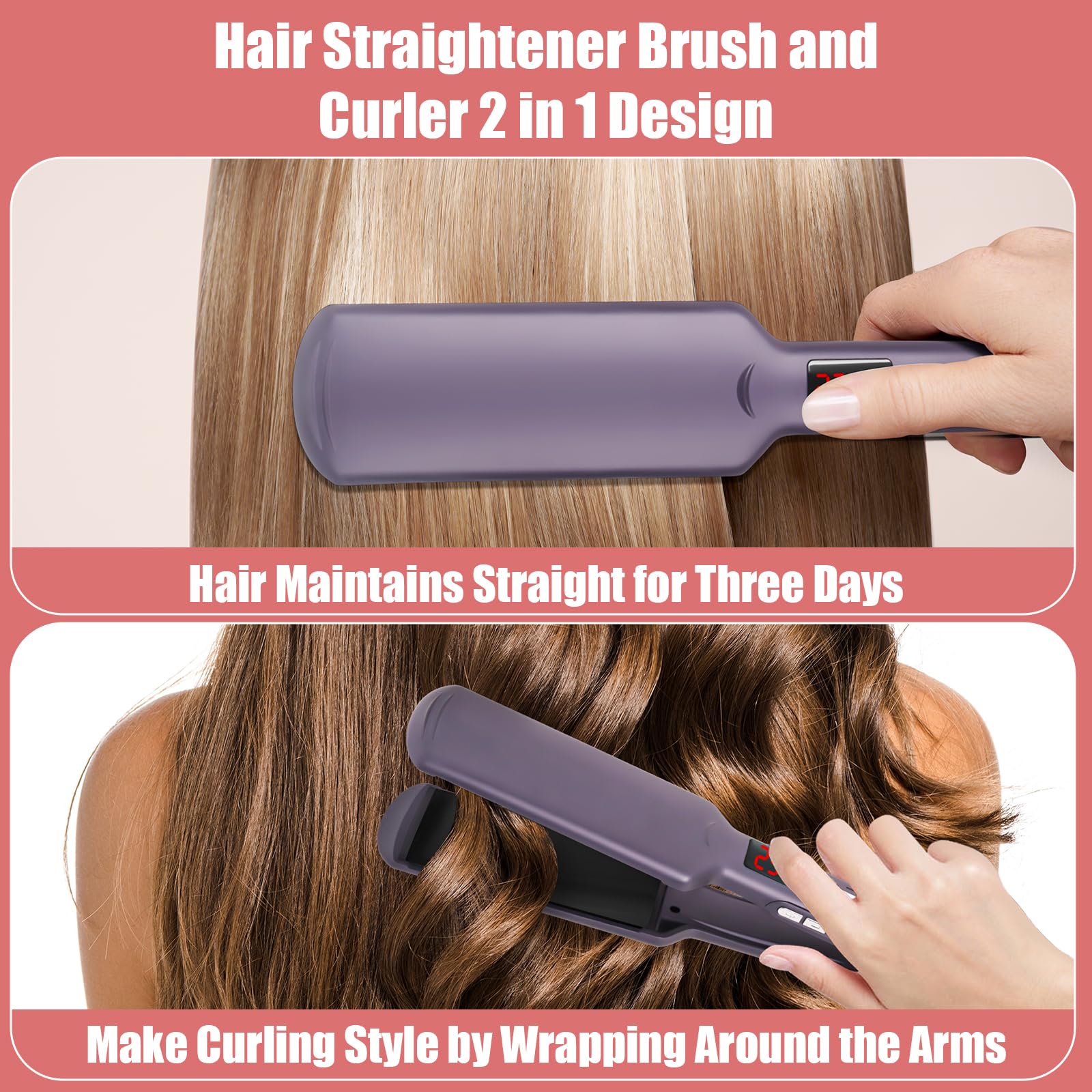LRHSBG Hair Straightener with Widened Heating Plates - Image 4