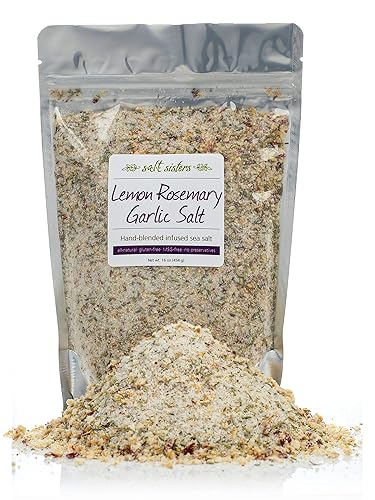 salt sisters Sal marina de ajo y romero de limón mezcla de sal mediterránea única alternativa a la sal de mesa condimento de verduras de carne salt sisters Sal marina de ajo y romero de limón mezcla de sal mediterránea única alternativa a la sal de mesa condimento de verduras de carne
