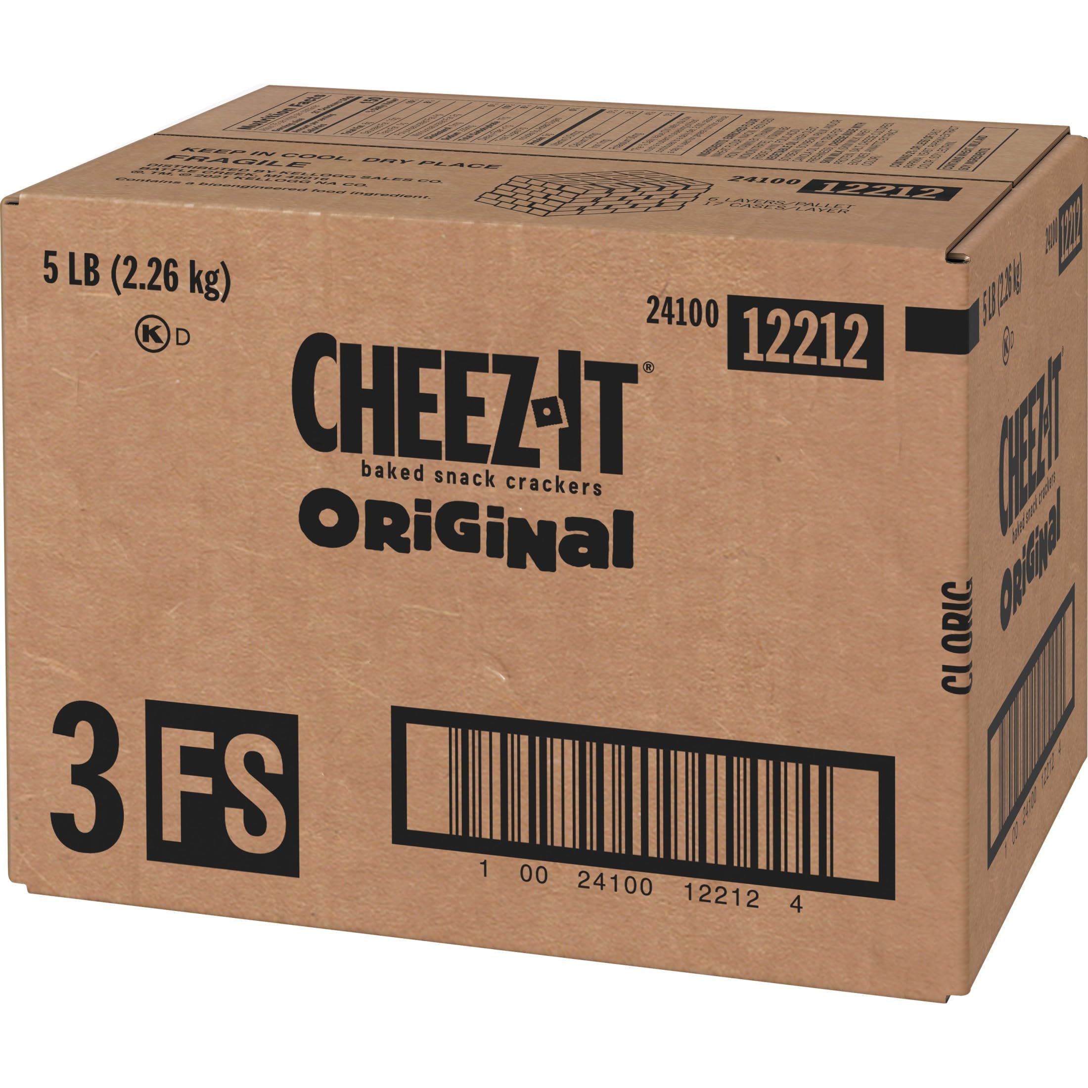 Cheez-It Cheese Crackers, Baked Snack Crackers, Lunch Snacks, Original (6 Bags)