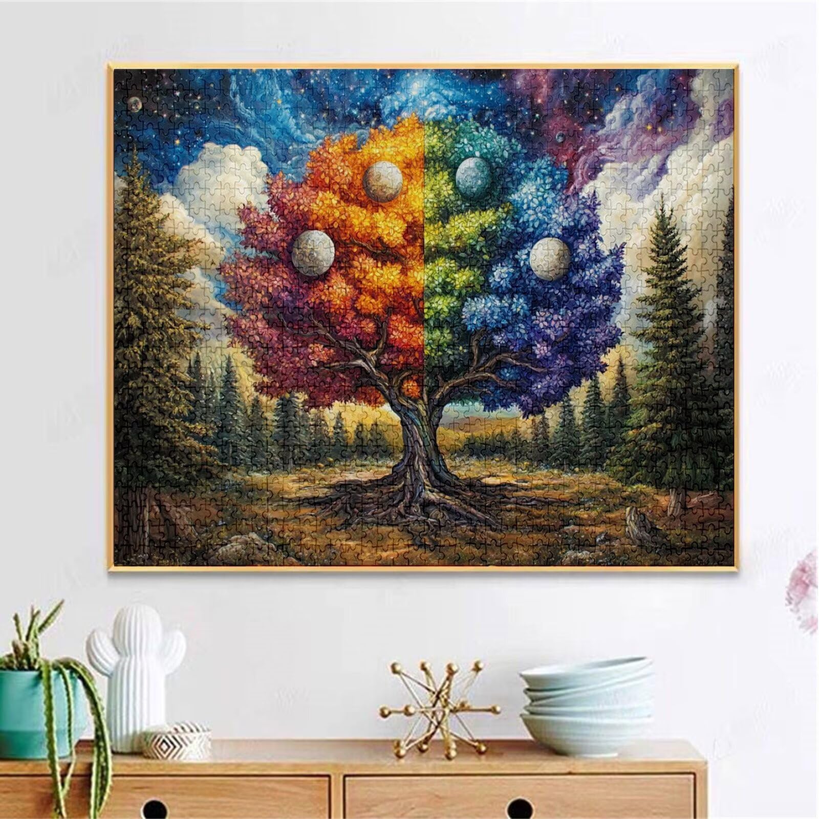 Puzzle 2000 Pezzi, 3 4 5 Anni Puzzle Luna 6 7 8 Anni Giochi Educativi Sostenibili Con Motivi Per Adulti Da Gioco in Legno Di Alta Qualità Jigsaw Albero per Gioco Familiare, 2026 Regalo Natale H-6917