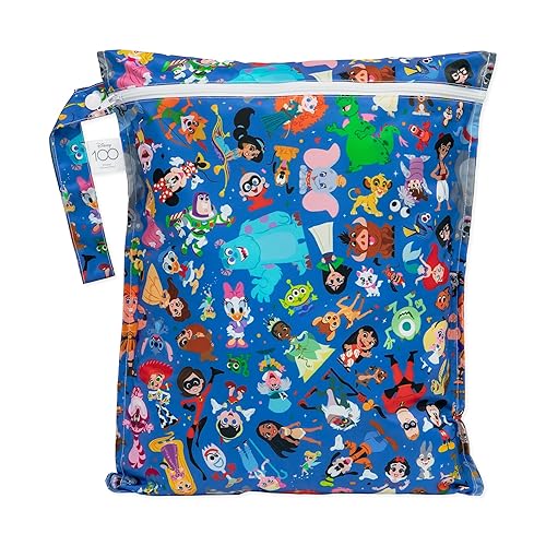 Bumkins Disney - Bolsa impermeable para bebé, viajes, traje de baño, pañales de tela, piezas de bomba, piscina, gimnasio, artículos de tocador,